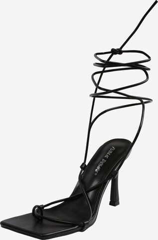 Public Desire Strap Sandals 'EUPHORIA' in Black: front
