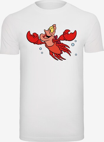 T-Shirt 'Disney The Little Mermaid Sebastian Bubbles' F4NT4STIC en blanc : devant