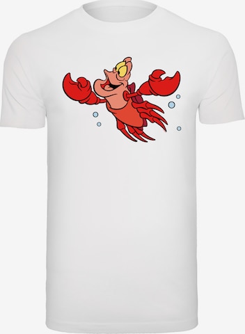 F4NT4STIC T-Shirt 'Disney The Little Mermaid Sebastian Bubbles' in Weiß: predná strana