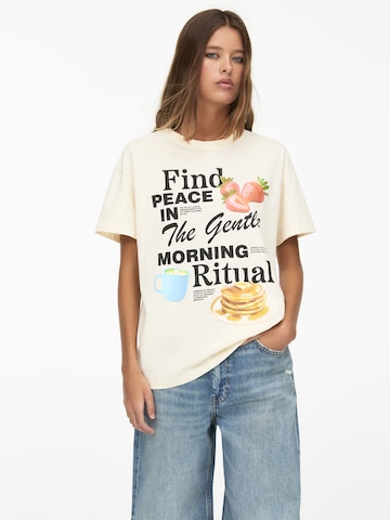 T-shirt Pull&Bear en gris : devant