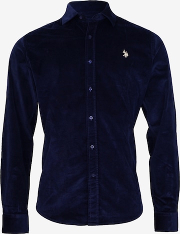 U.S. POLO ASSN. Slim Fit Hemd in Blau: Vorderseite