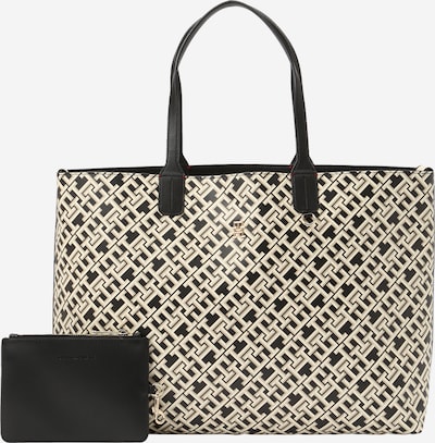 Pirkinių krepšys 'Iconic' iš TOMMY HILFIGER, spalva – smėlio spalva / juoda, Prekių apžvalga