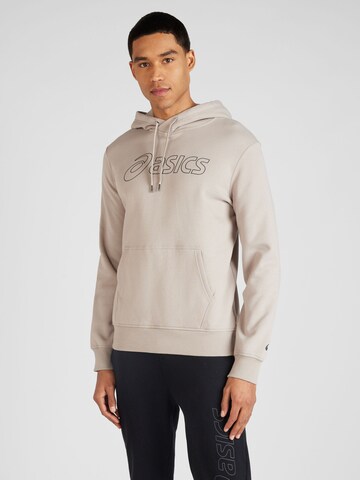 ASICS Athletic Sweatshirt in Beige: front