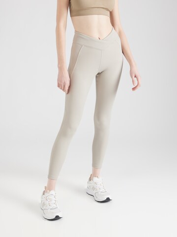 Skinny Pantalon de sport Reebok en gris : devant