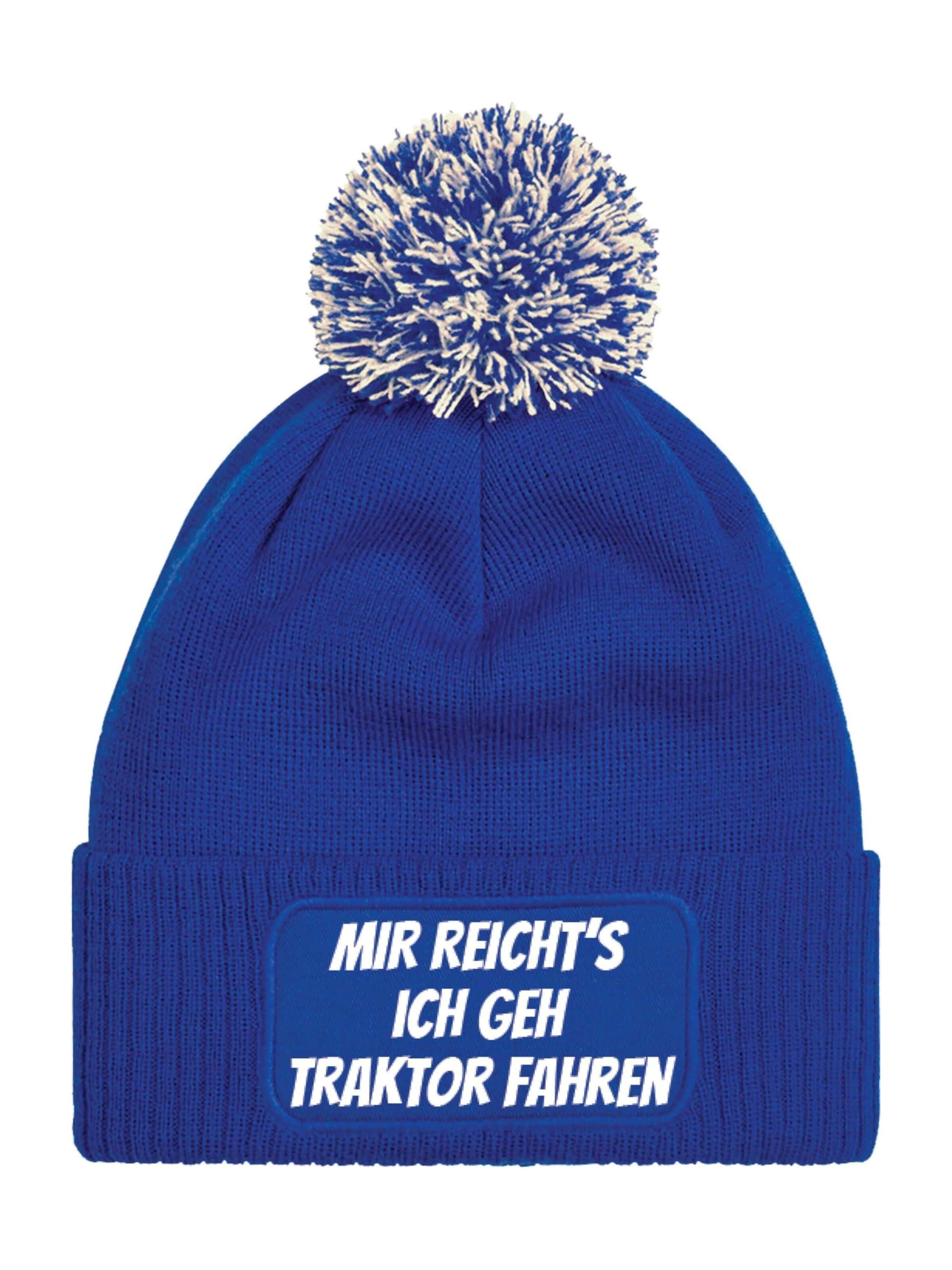 Youth Designz Mütze 'Mir reichts – Traktor'‌‌‌‌‌‌‌ in Blau: Vorderseite