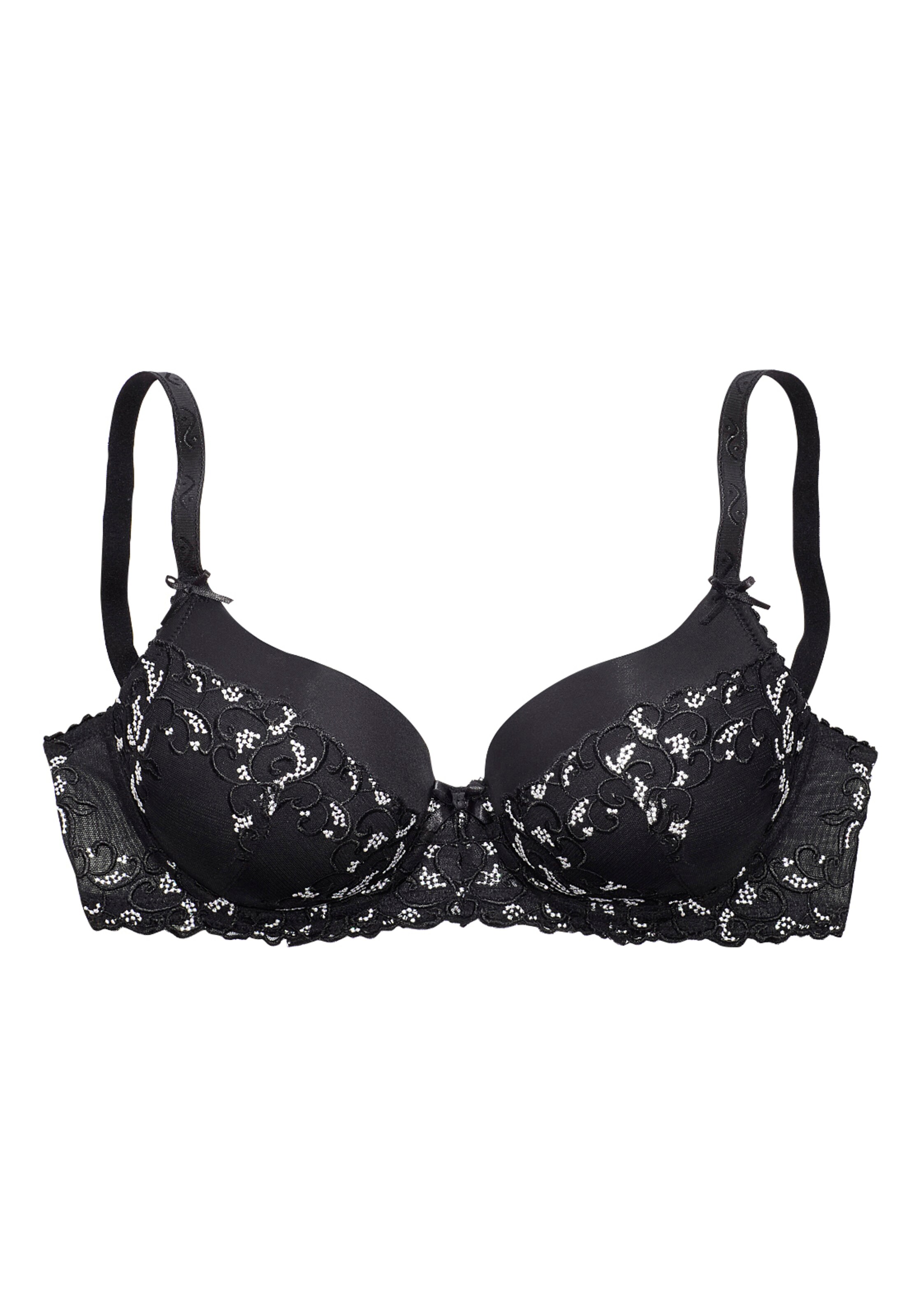 NUANCE Push-up Bra in Black: front