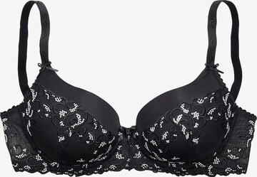 NUANCE Push-up Bra in Black: front