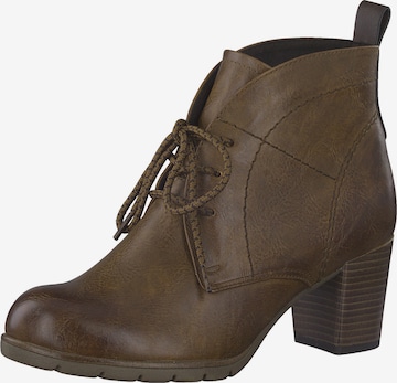 MARCO TOZZI Lace-Up Ankle Boots in Brown: front