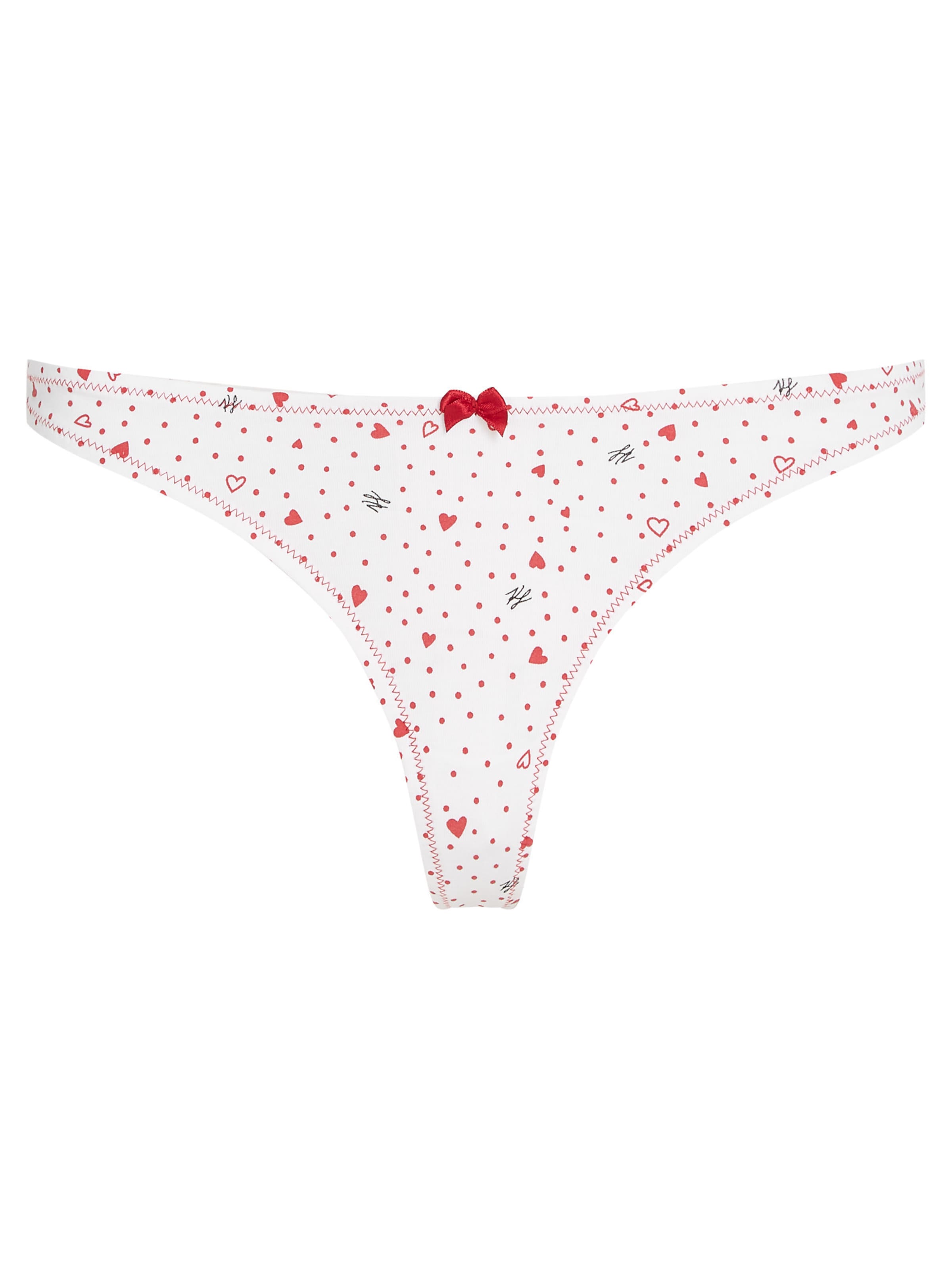 String di Karl Lagerfeld in bianco: frontale