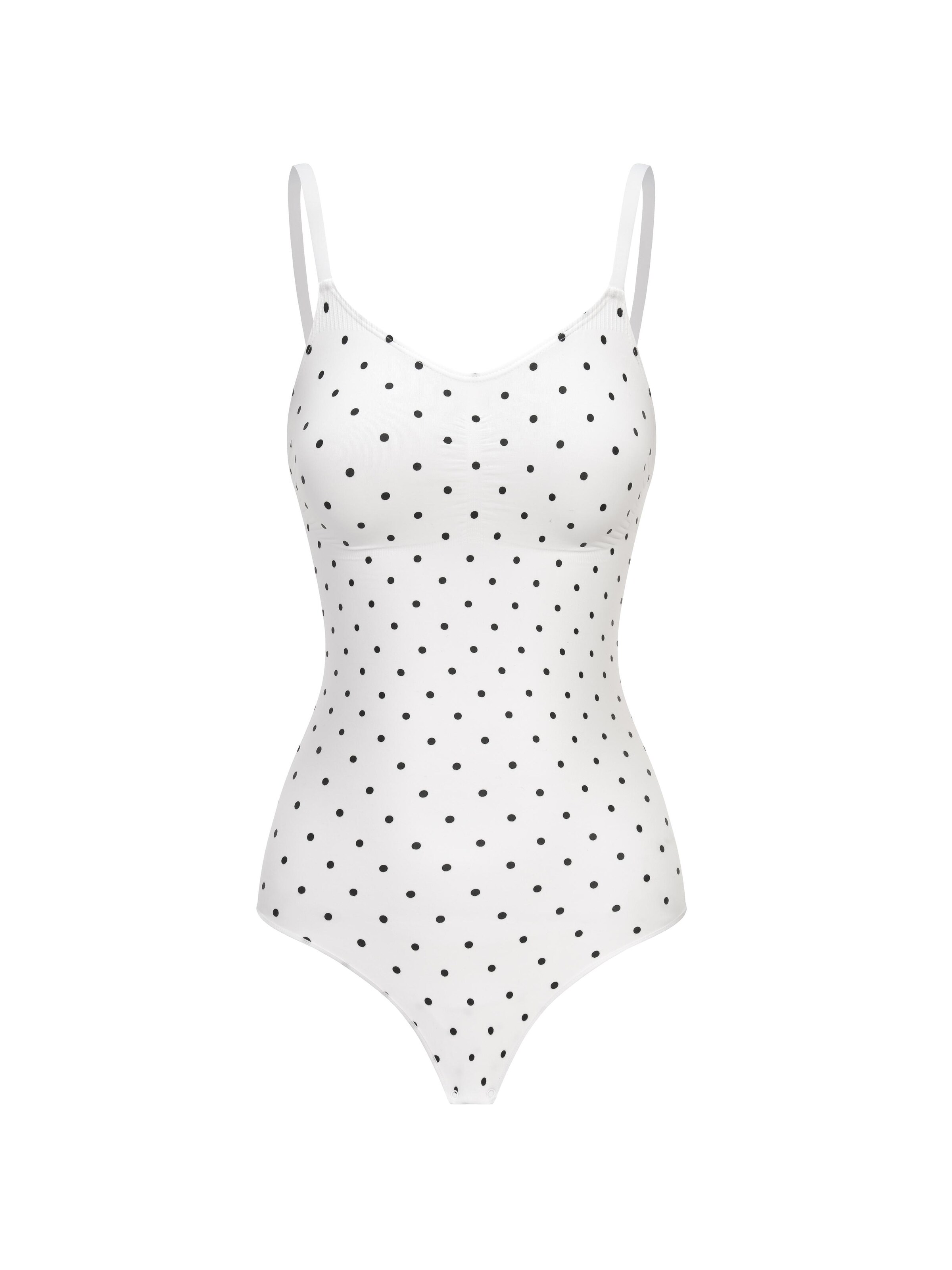 cfab (formerly creamy fabrics) - Body moldeador 'Sculpting Shapewear mit String' en blanco: frente
