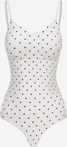 cfab (formerly creamy fabrics) - Body moldeador 'Sculpting Shapewear mit String' en blanco: frente