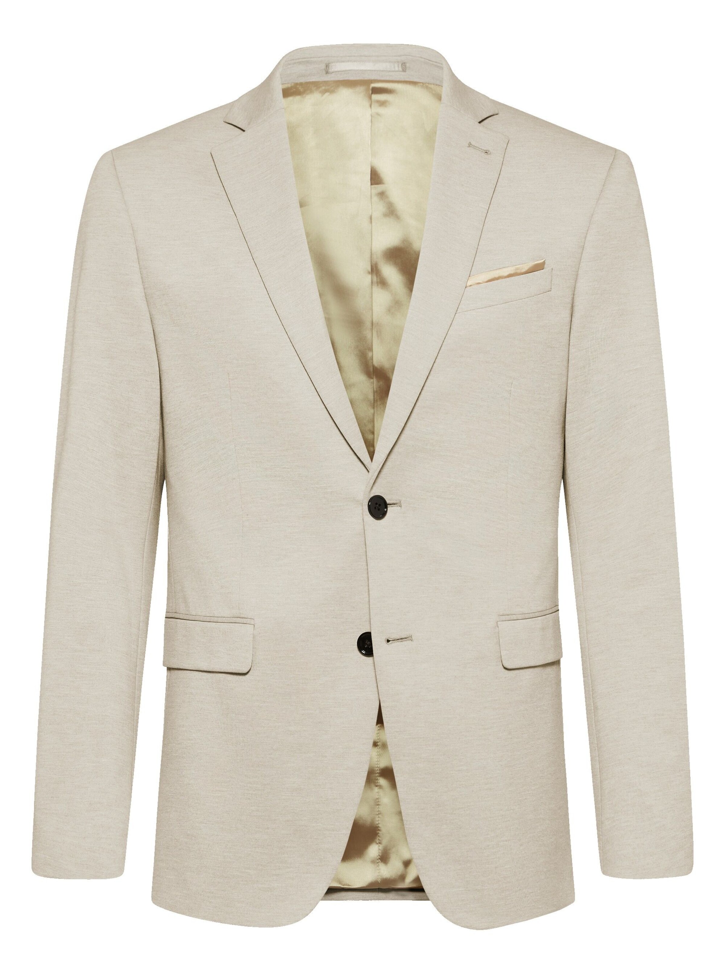 Coupe slim Veste de costume Thomas Goodwin en beige : devant