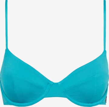 Balconnet Hauts de bikini Calvin Klein Swimwear en bleu : devant