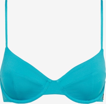 Calvin Klein Swimwear Balconette Bikinitop in Blauw: voorkant