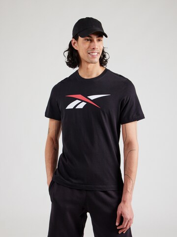Maglia funzionale 'VECTOR' di Reebok in nero: frontale
