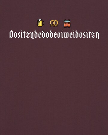 Watapparel Shirt ' Dositzndedodeoiweidositzn ' in Red