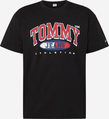 Maglietta 'Essential' di Tommy Jeans in nero: frontale