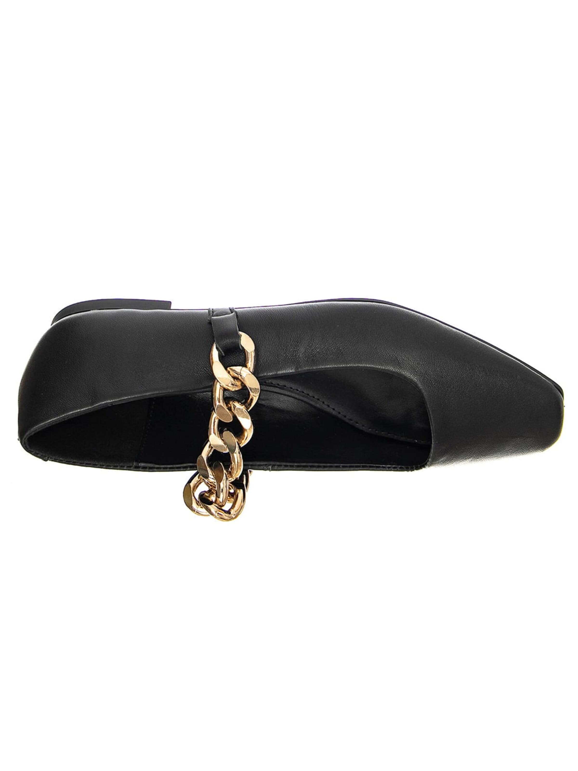 STEVE MADDEN Baleriny 'QUEENIE BLACK LEATHER' w kolorze czarny