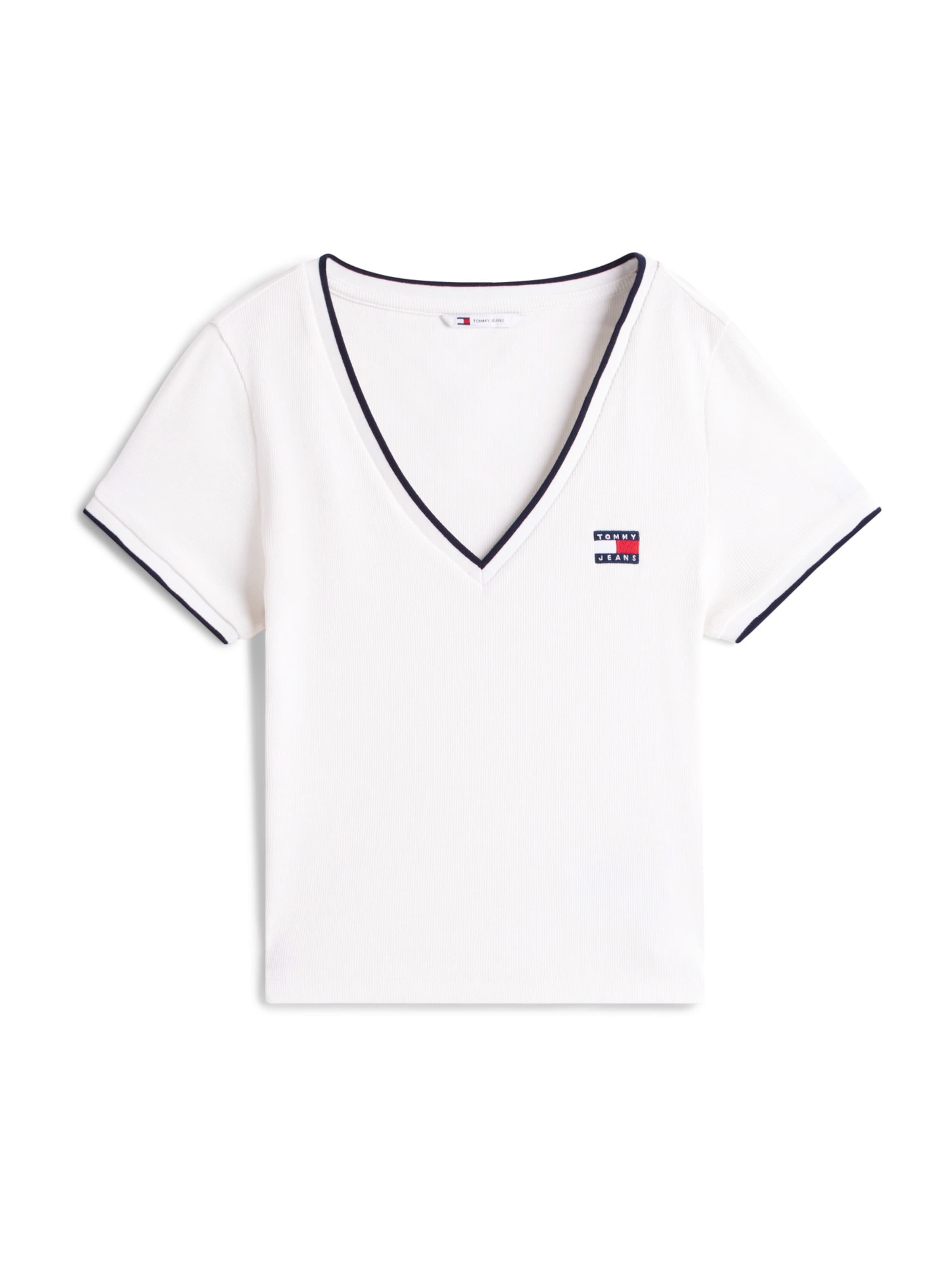 Tommy Jeans T-Shirt in rot / schwarz / weiß, Produktansicht