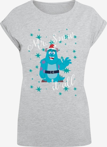 ABSOLUTE CULT Shirt 'Disney 100 - Sully Mr Snow It All' in Grey: front