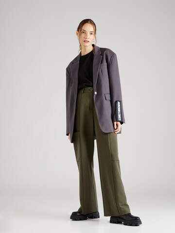 Freequent Wide leg Cargo Pants 'LENNA' in Green