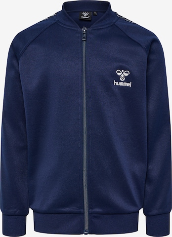 Hummel - Sudadera con cremallera deportiva 'Trick' en azul: frente