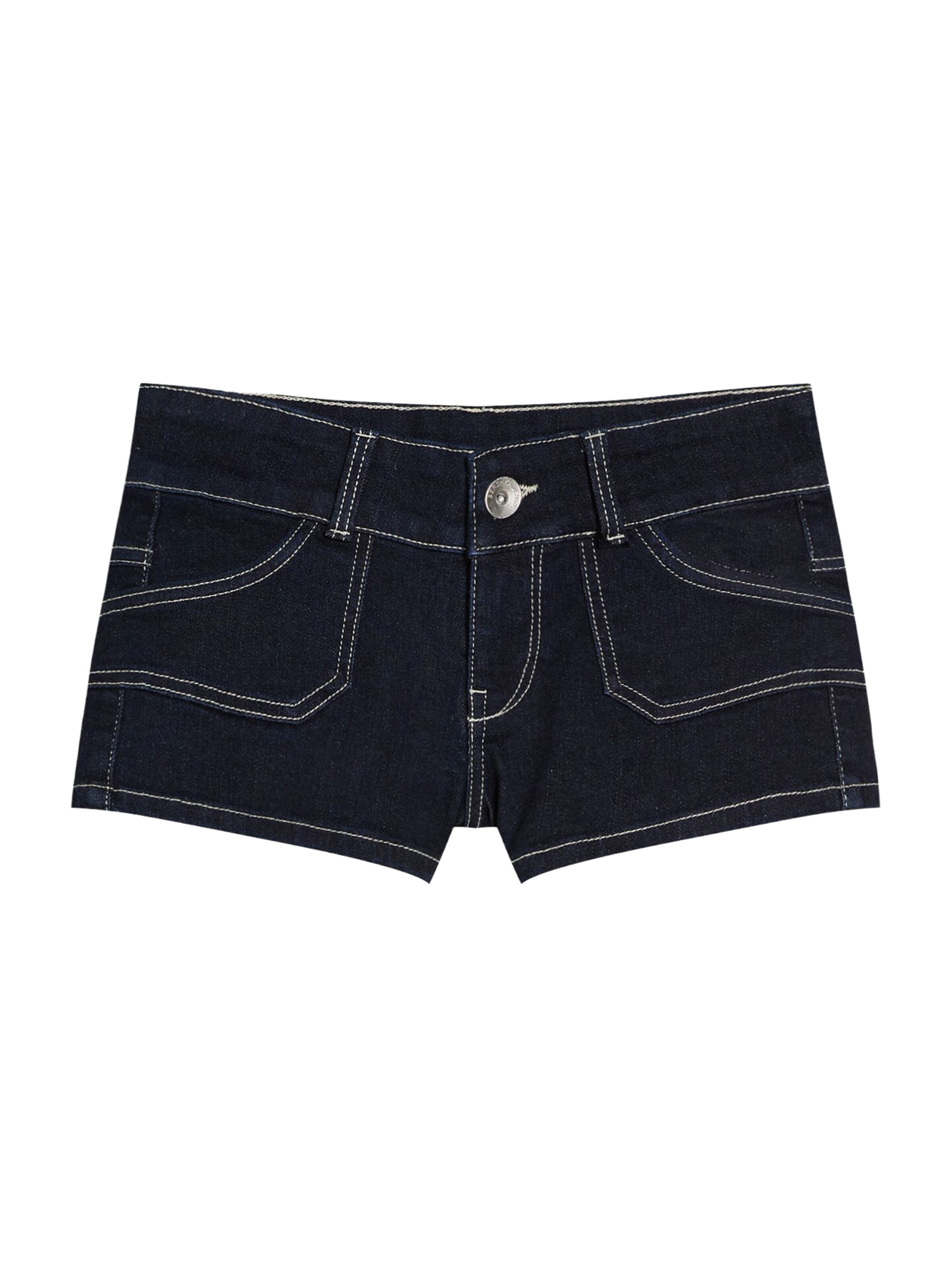 Coupe slim Jean Bershka en bleu : devant