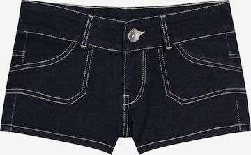 BershkaSlimfit Traperice - plava boja: prednji dio