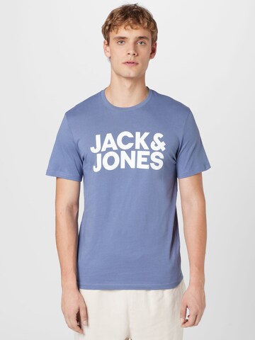 JACK & JONES Tričko – modrá: přední strana