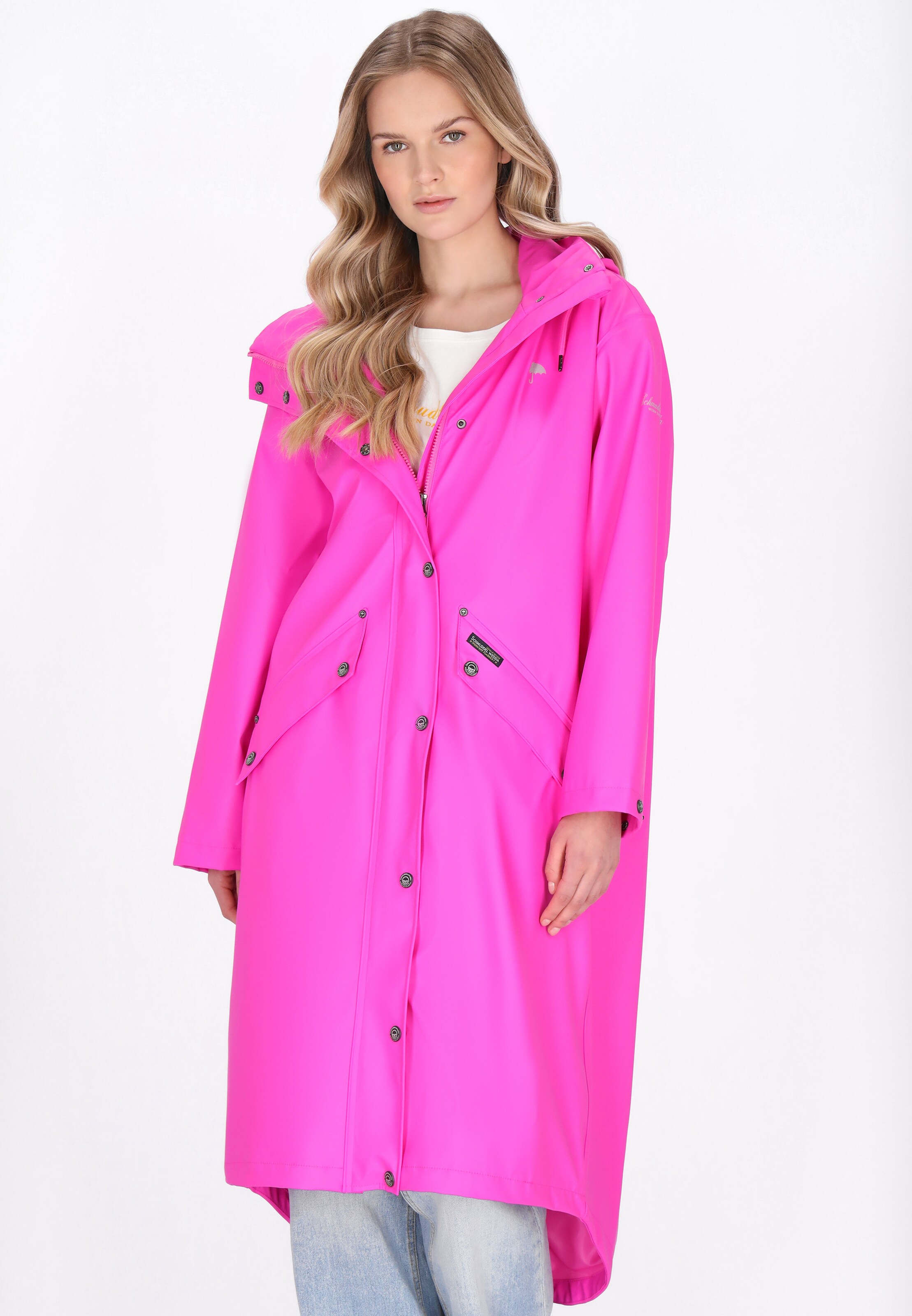 Manteau mi-saison Schmuddelwedda en rose : devant