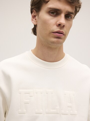 FILA Sweatshirt 'COREDO relaxed varsity brushed sweatshirt' in Wit