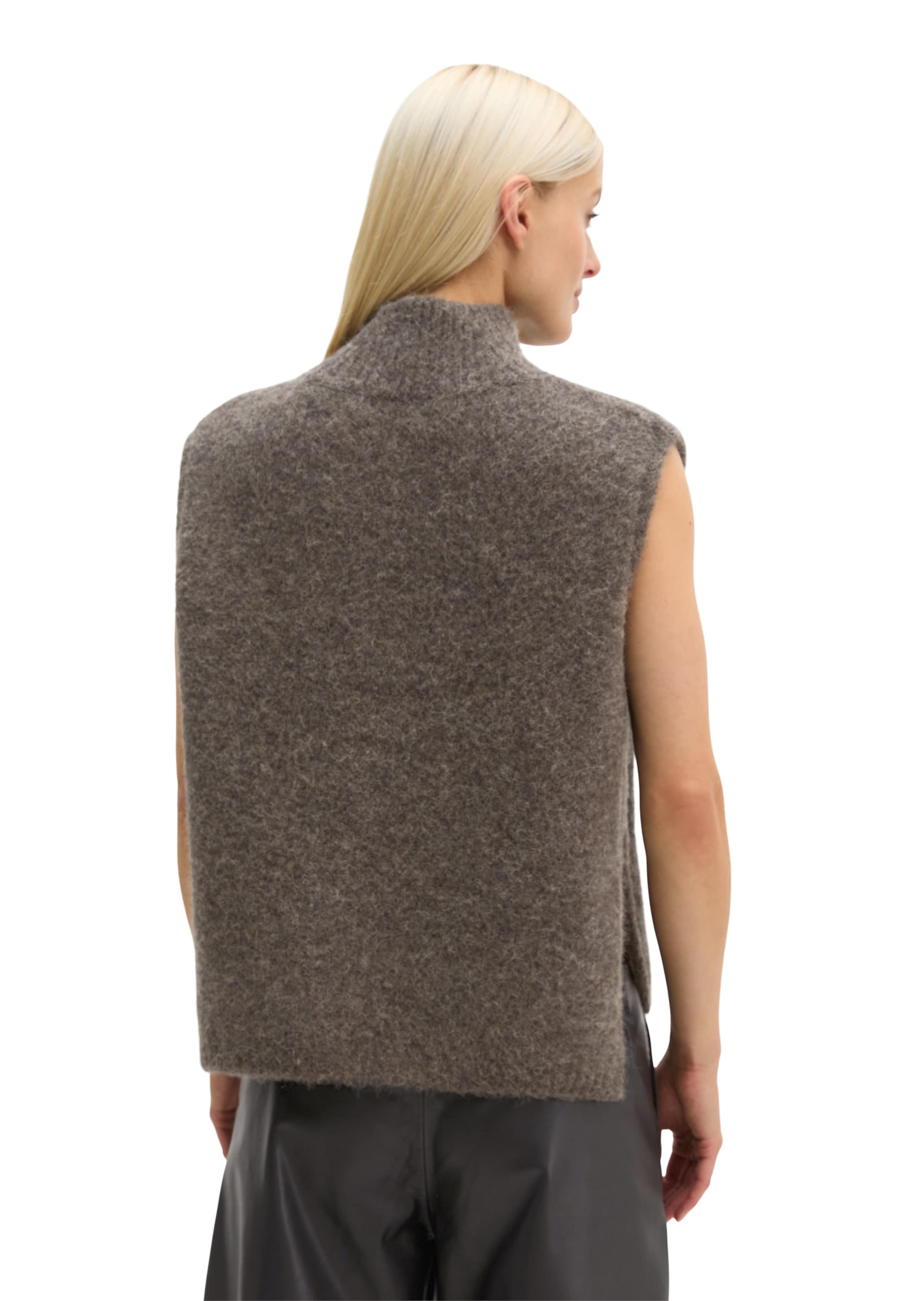 Marc O'Polo Knitted vest in Brown: back