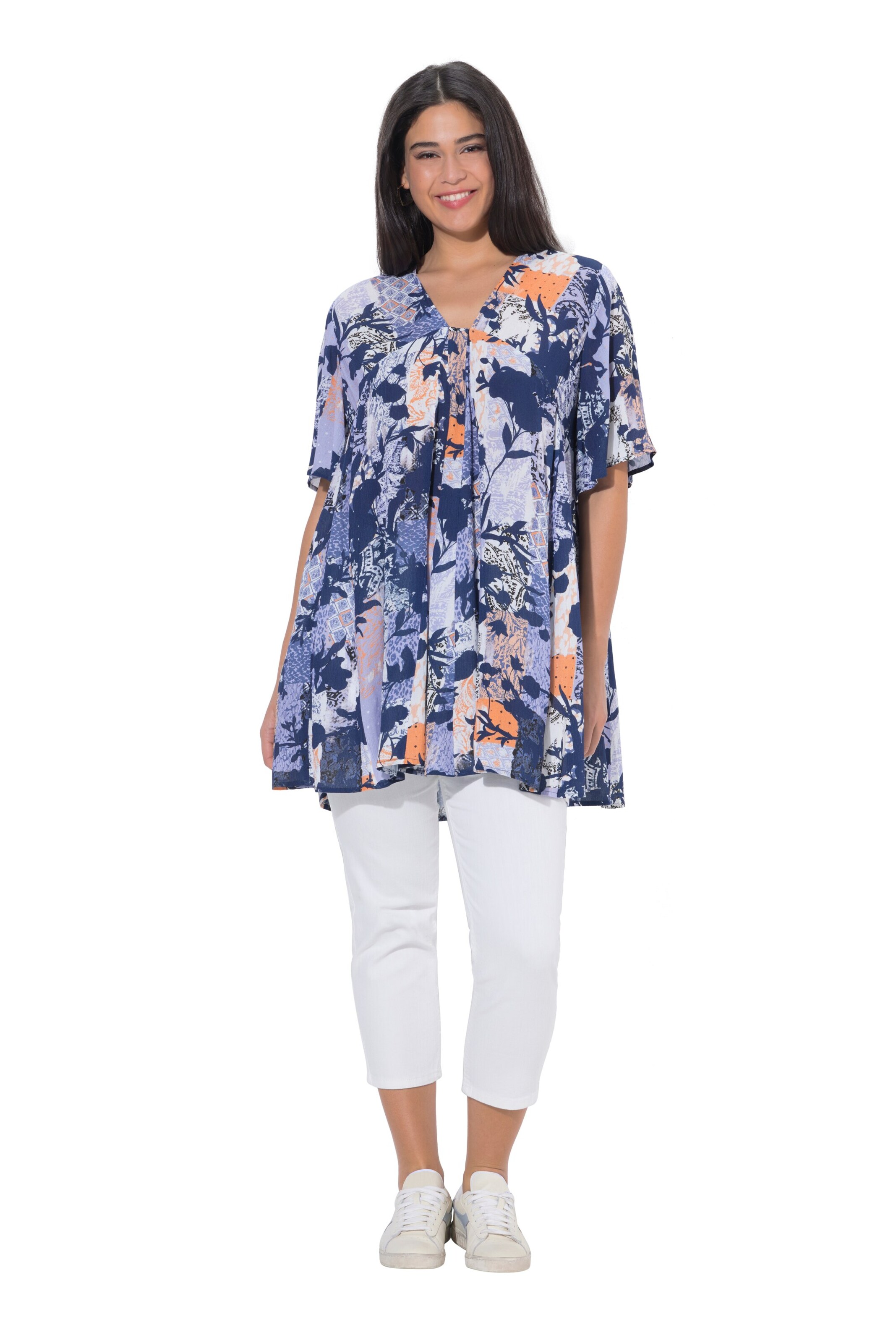 Ulla Popken Tunika in Blau: Vorderseite