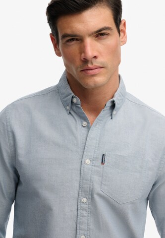 Superdry & Co Comfort fit Overhemd in Blauw
