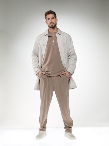 ABOUT YOU x Kevin Trapp Regular Pleat-front trousers 'Hannes' in Beige