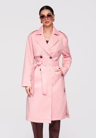 Manteau mi-saison 'OW-COLC-0117' Ombre en rose : devant