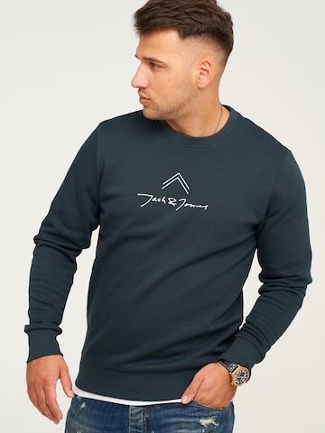 JACK JONES Sweatshirt 'JCOLABO'‌ in Grün: Vorderseite