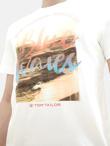 balts TOM TAILOR T-Krekls