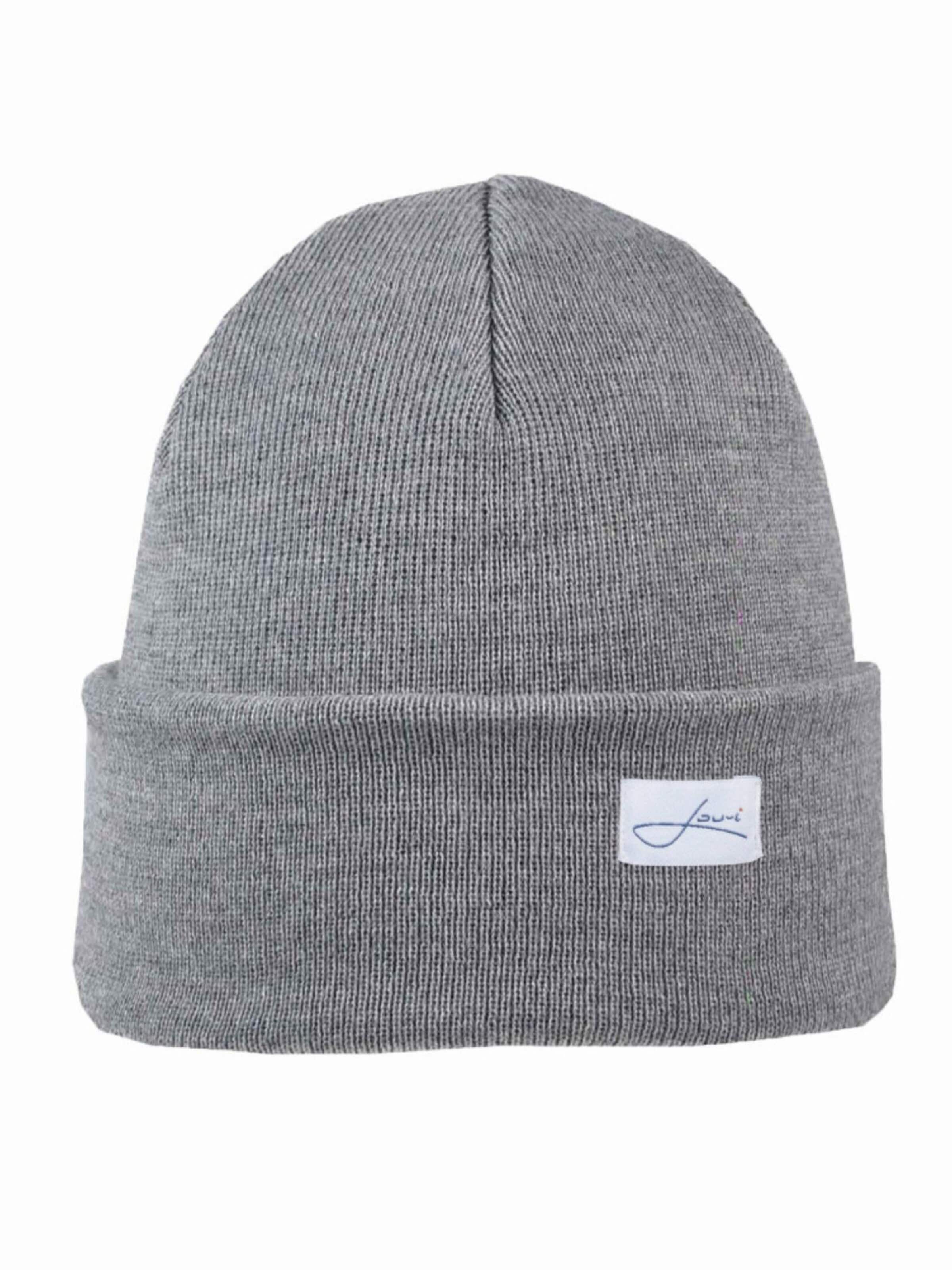 Lou-i Beanie 'Mütze aus Bio-Baumwolle' in Grey: front