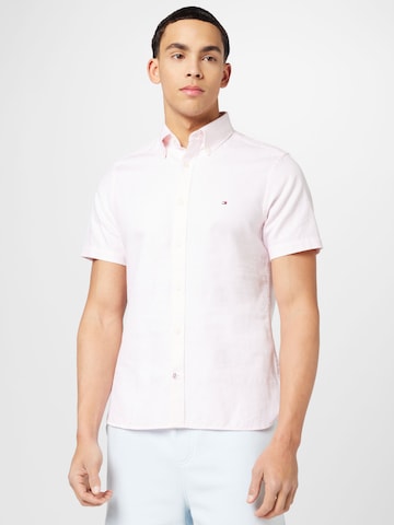 Slim fit Camicia 'Dobby' di TOMMY HILFIGER in rosa: frontale