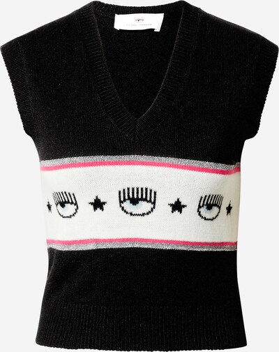Chiara Ferragni Sweater 'MAGLIERIA' in Pink / Black / Silver / White, Item view
