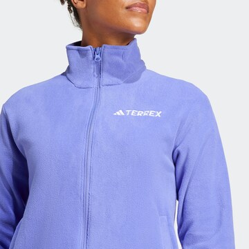 ADIDAS TERREX Athletic Fleece Jacket 'Ess' in Purple