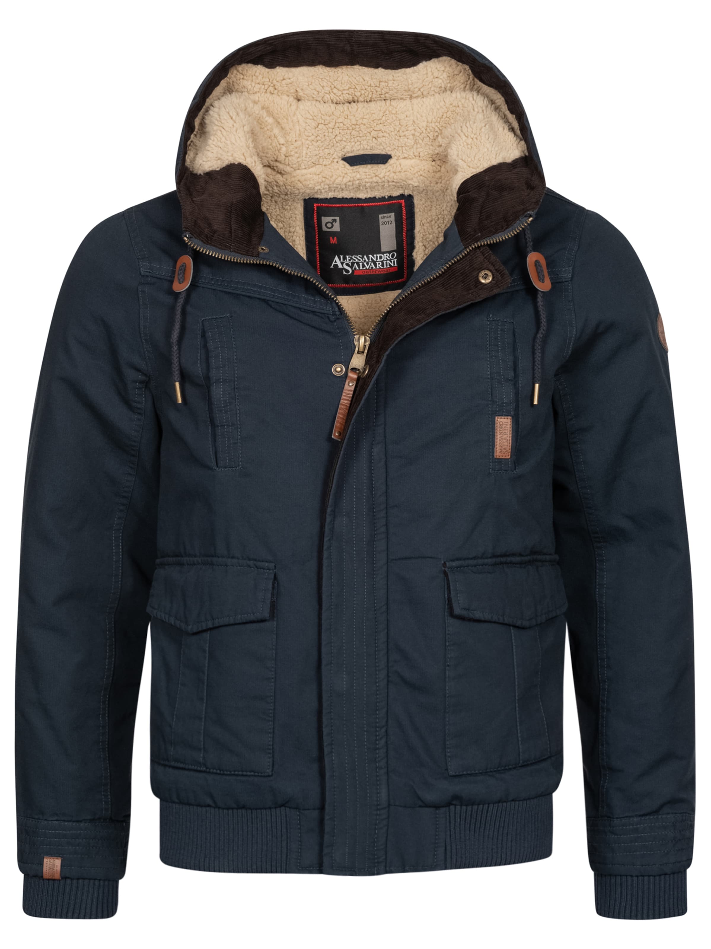 Alessandro Salvarini Winter Jacket 'Rigio' in Blue