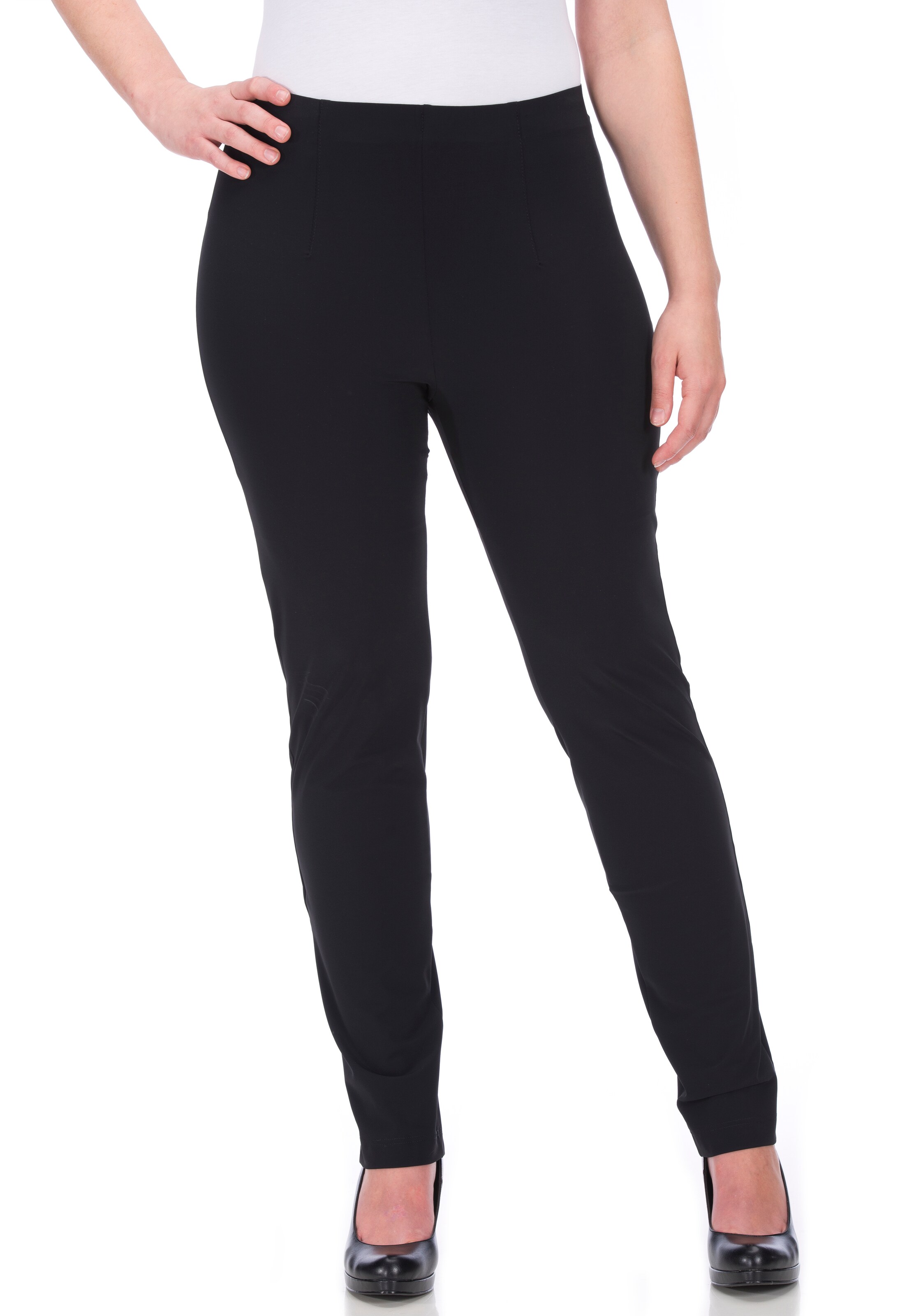 KjBRAND Slim fit Pants 'Susie' in Black: front