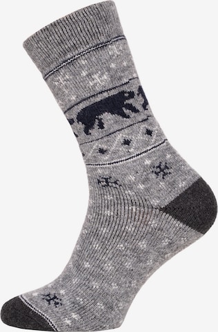 HomeOfSocks Socks 'HOS454' in Grey: front