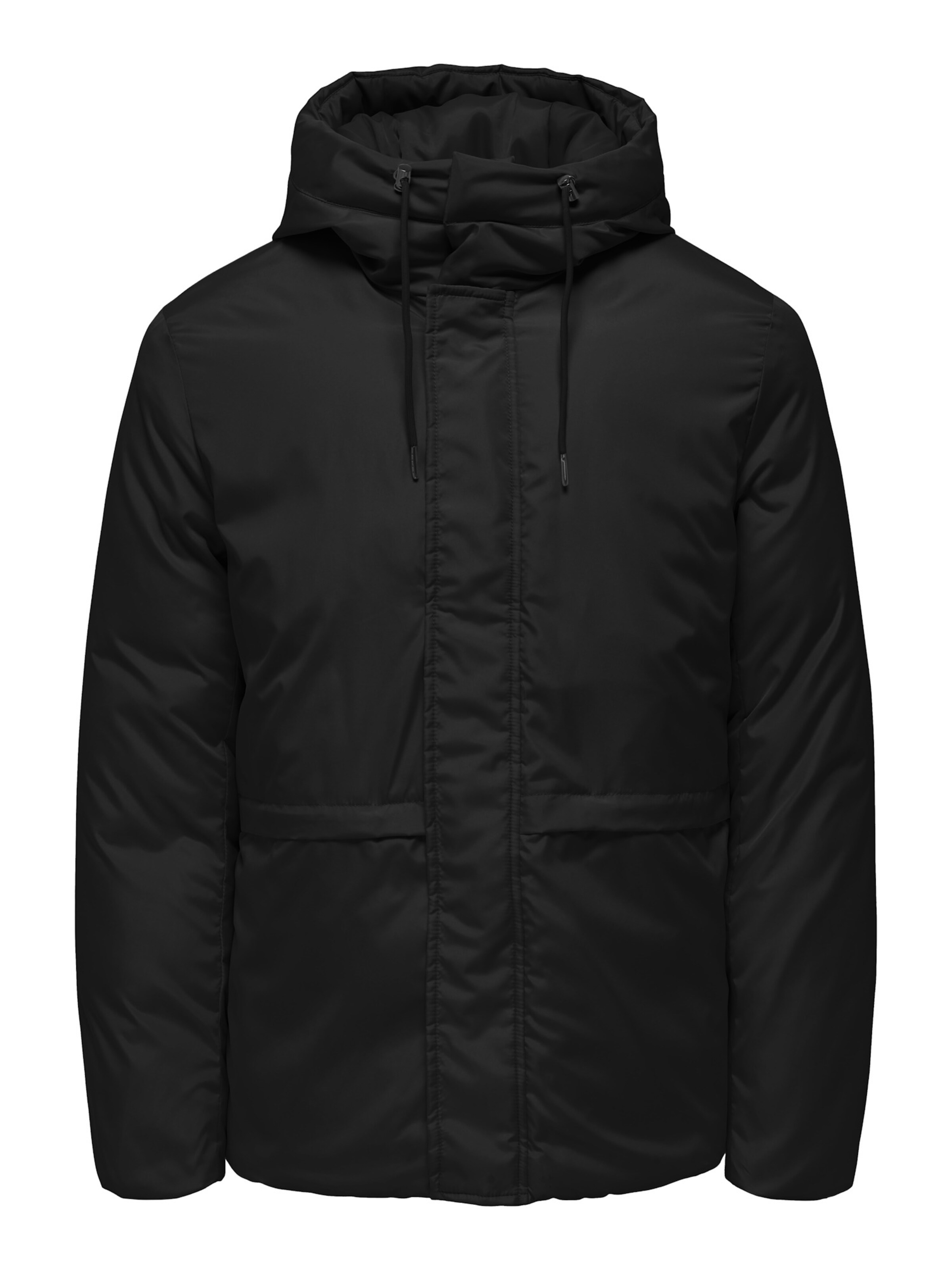 Parka mi-saison 'Odin' Only & Sons en noir : devant
