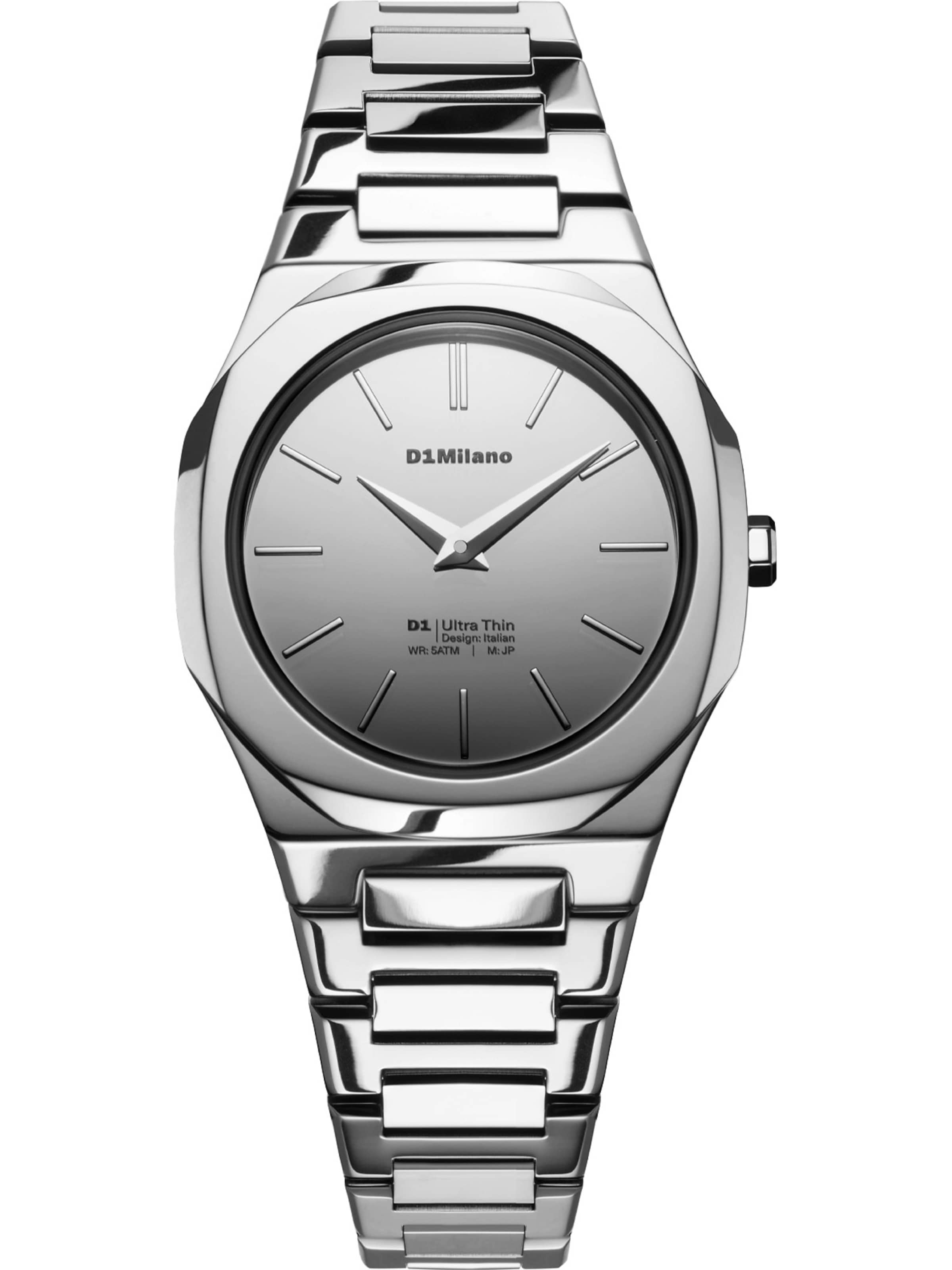 D1 Milano Analog Watch in Silver: front