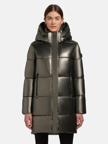 Manteau d’hiver ' Haya Shiny-YM ' khujo en marron : devant