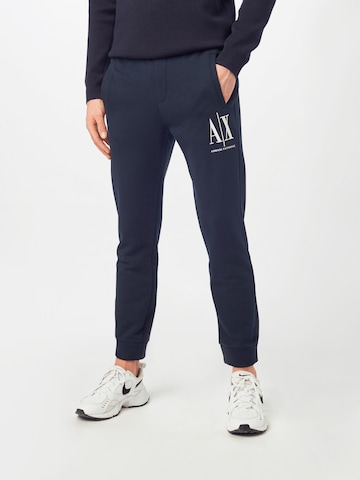 ARMANI EXCHANGE Tapered Broek '8NZPPA' in Blauw: voorkant