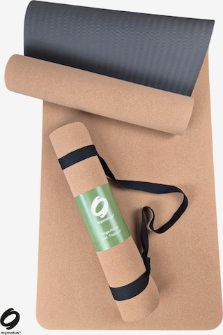 mymotus Mat 'Mymotus® Yoga Matte mit Kork-Oberfläche, rutschfest, funktional, pflegeleicht mit Tragegurt' in Beige: front